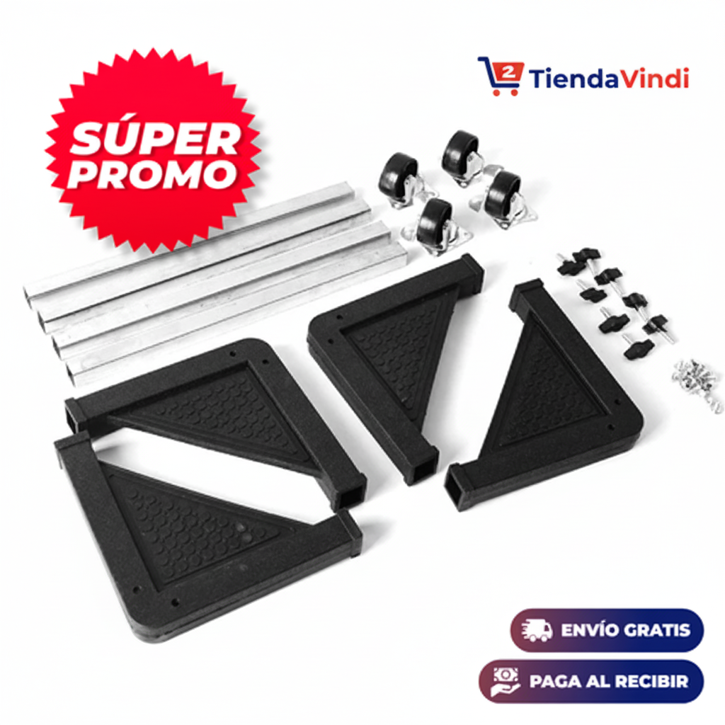 Base Ajustable con Ruedas para Lavadora y Nevera✨✔